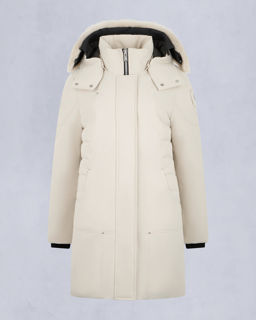 CLOUD SHEARLING TRIM PARKA-BLACK/BLACK