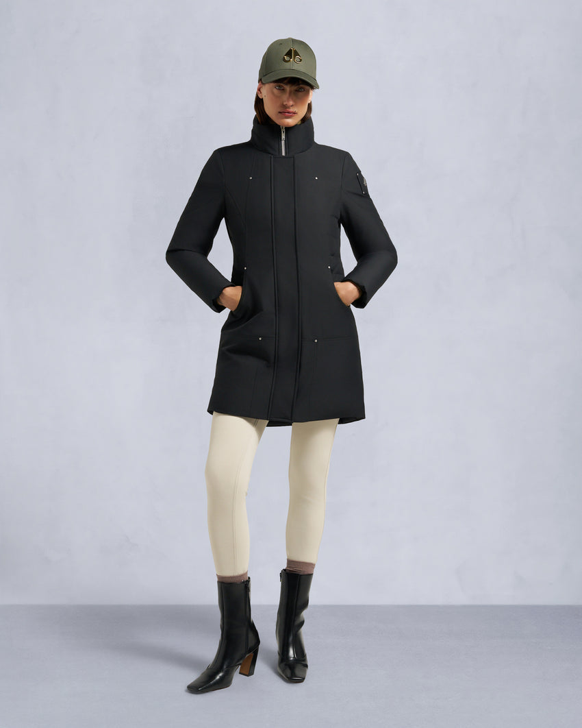 CLOUD SHEARLING TRIM PARKA-BLACK/BLACK