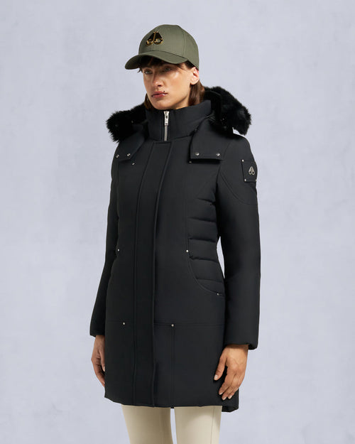 CLOUD SHEARLING TRIM PARKA-BLACK/BLACK