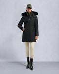 CLOUD SHEARLING TRIM PARKA-BLACK/BLACK