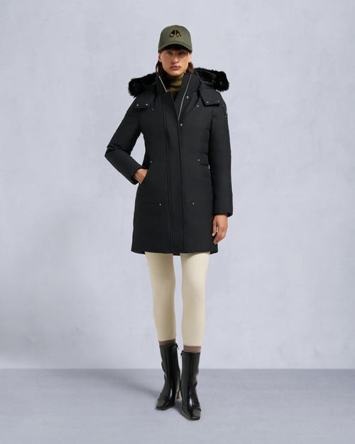 CLOUD SHEARLING TRIM PARKA-BLACK/BLACK