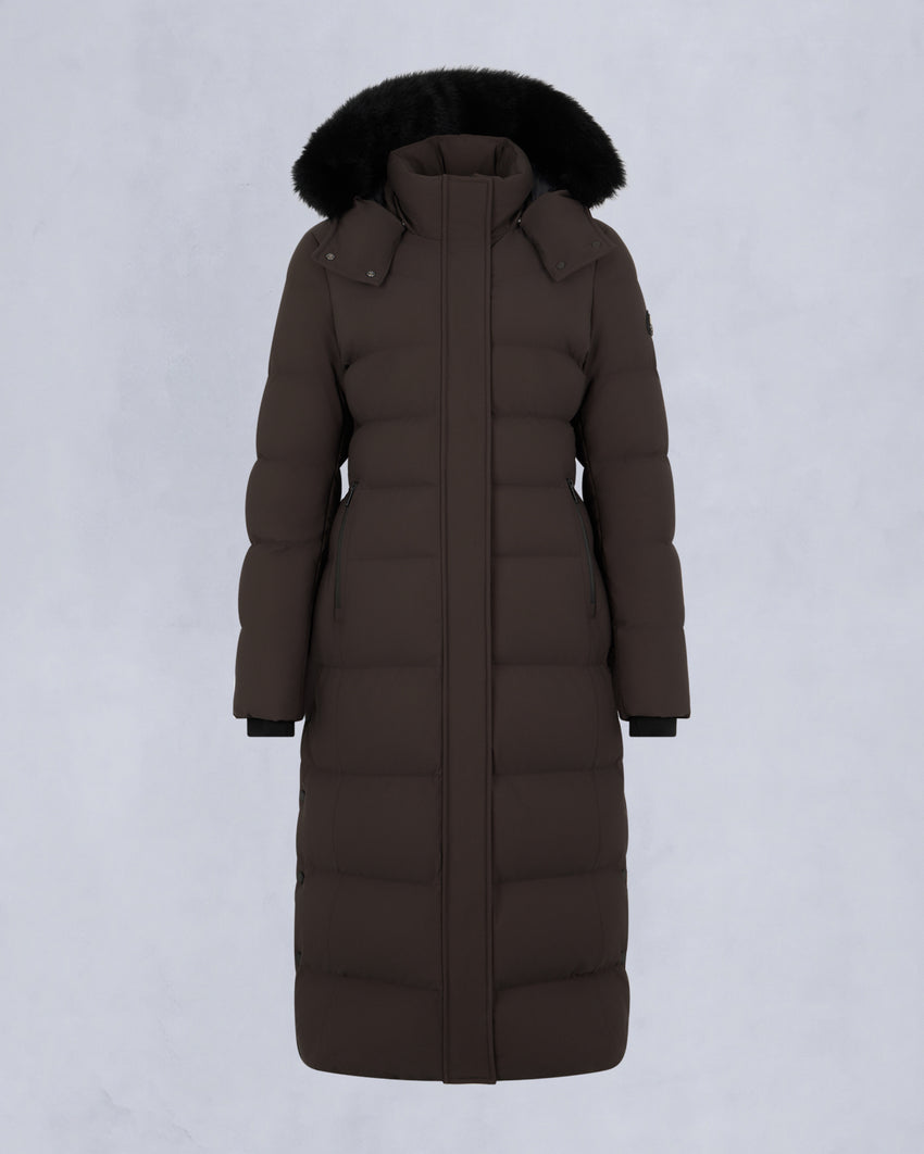 NYLUXE JOCADA PARKA-ESPRESSO/BLACK