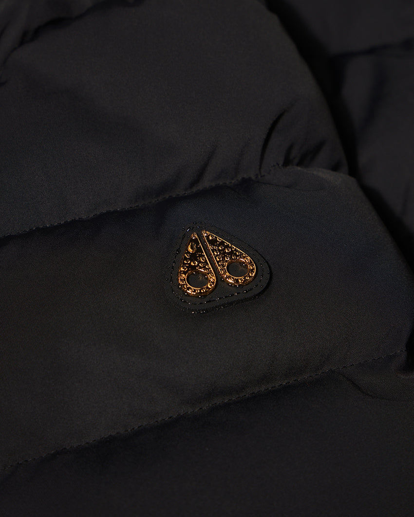 GOLD SERIES NYLUXE WATERSHED SHEARLING TRIM PARKA-DARK OLIVE/BLACK