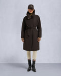 LONDSDALE LONG WRAP JACKET-ESPRESSO