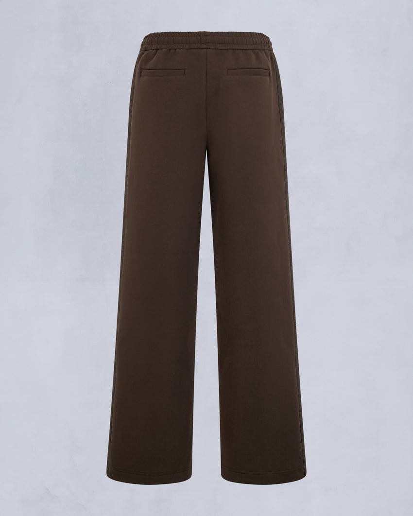 MIX MEDIA WIDE LEG PANT-ESPRESSO