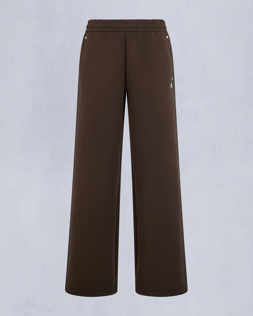 MIX MEDIA WIDE LEG PANT-ESPRESSO