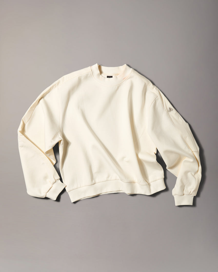 MIX MEDIA CREWNECK SWEATSHIRT-ESPRESSO
