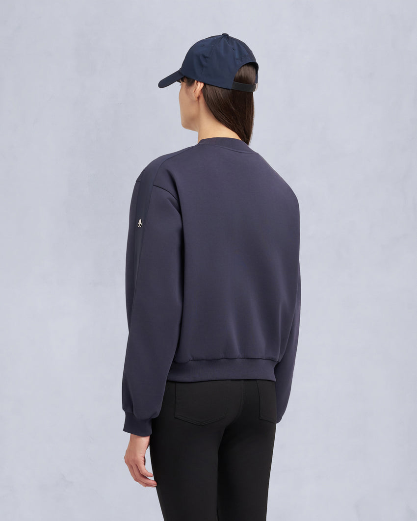 MIX MEDIA CREWNECK SWEATSHIRT-ESPRESSO