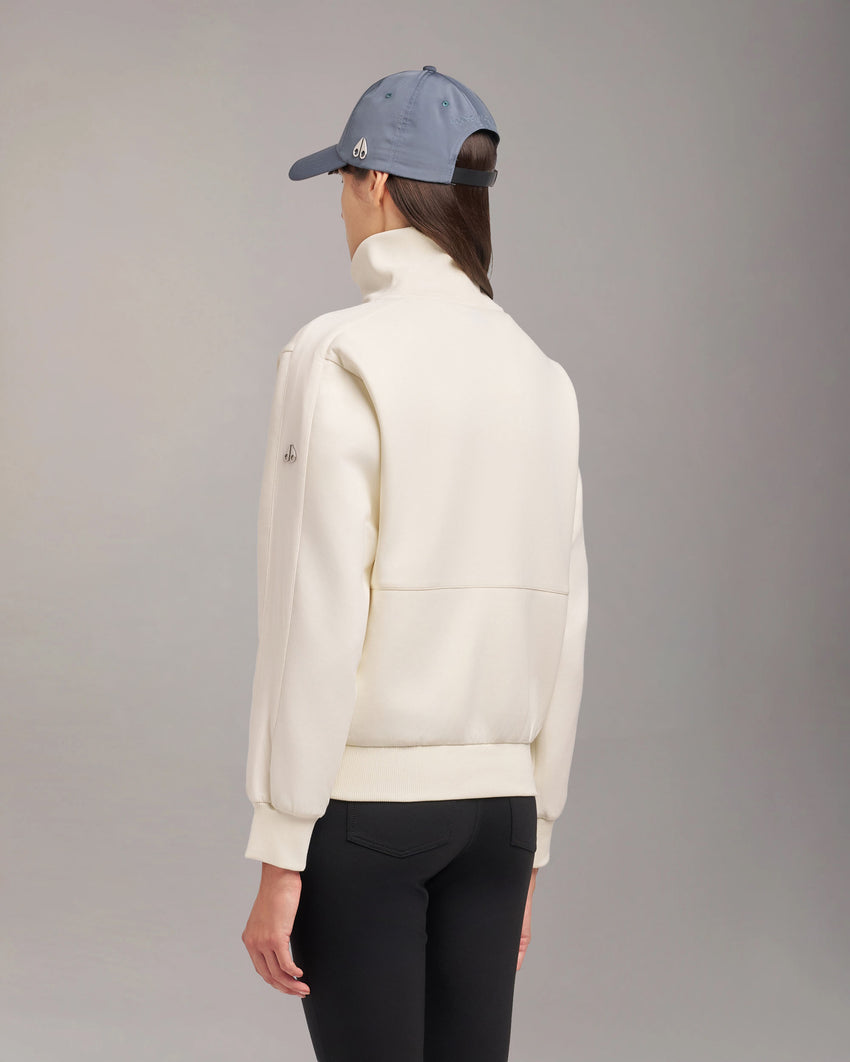 MIX MEDIA QUARTER ZIP SWEATER-ESPRESSO