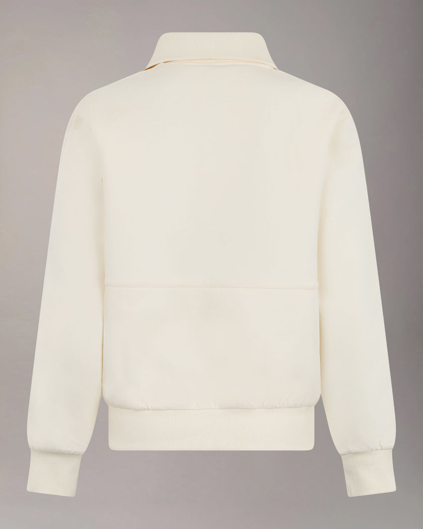 MIX MEDIA QUARTER ZIP SWEATER-ESPRESSO