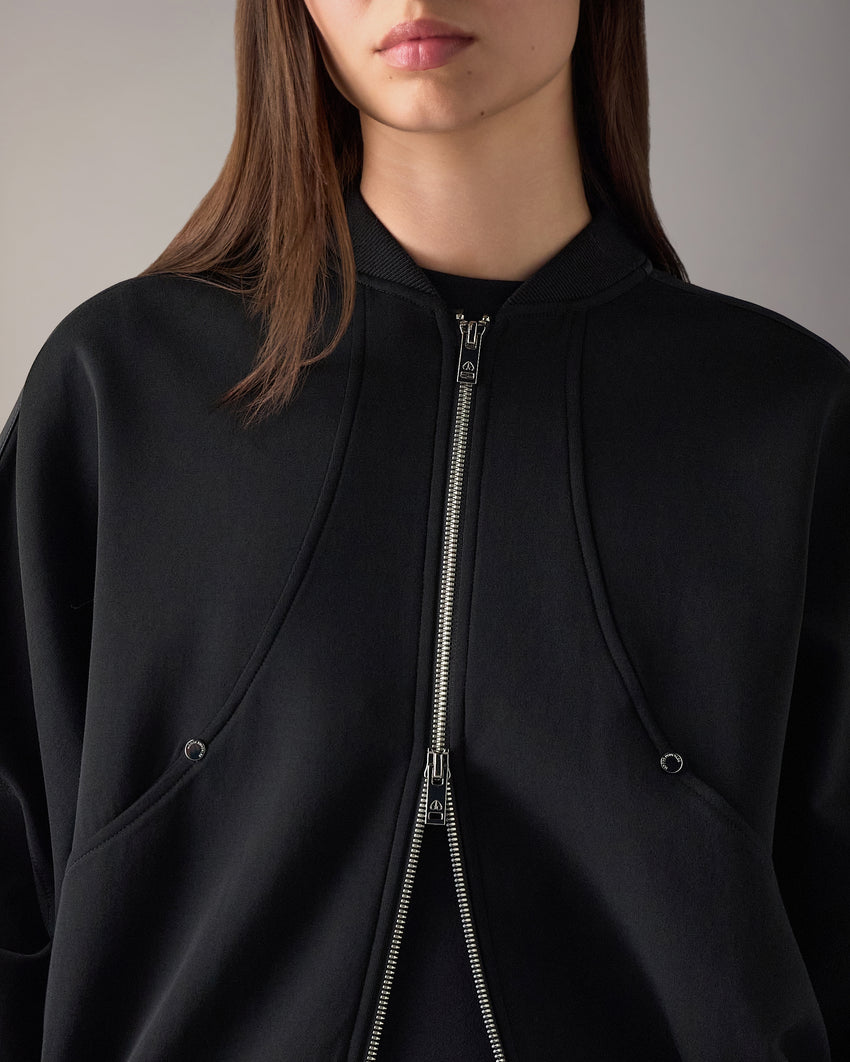 MIX MEDIA BOMBER JACKET-BLACK