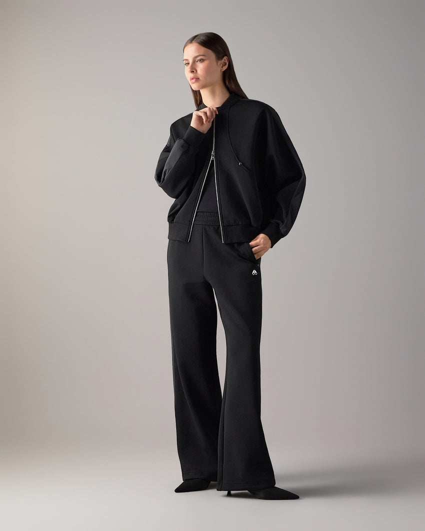 MIX MEDIA BOMBER JACKET-BLACK