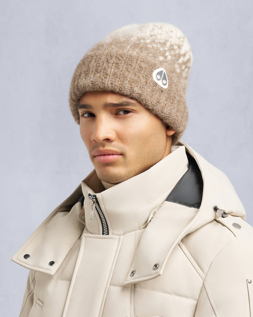 LUNA KNIT BEANIE-BUTTERSCOTCH/ESPRESSO