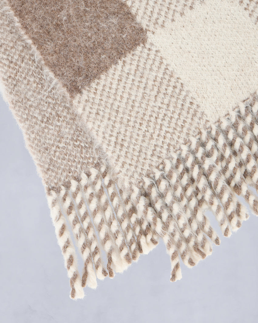 CORINA KNIT SCARF-BUTTERSCOTCH/ESPRESSO
