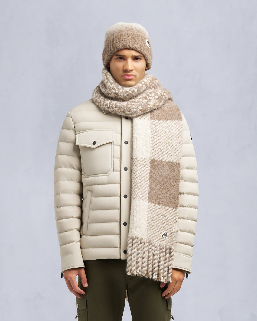 CORINA KNIT SCARF-BUTTERSCOTCH/ESPRESSO