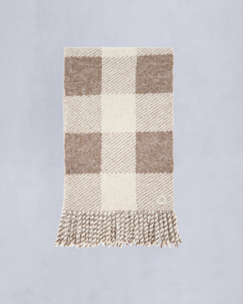 CORINA KNIT SCARF-BUTTERSCOTCH/ESPRESSO
