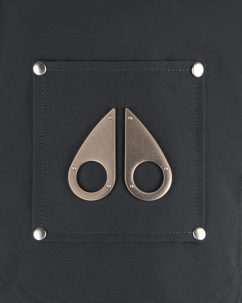 ORIGINAL BALLISTIC SHEARLING TRIM BOMBER JACKET-BLUESTONE/BLACK