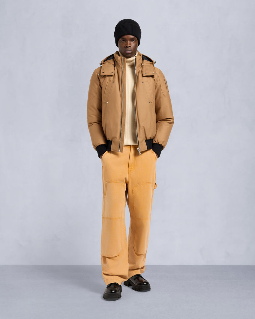 ORIGINAL BALLISTIC SHEARLING TRIM BOMBER JACKET-BLUESTONE/BLACK