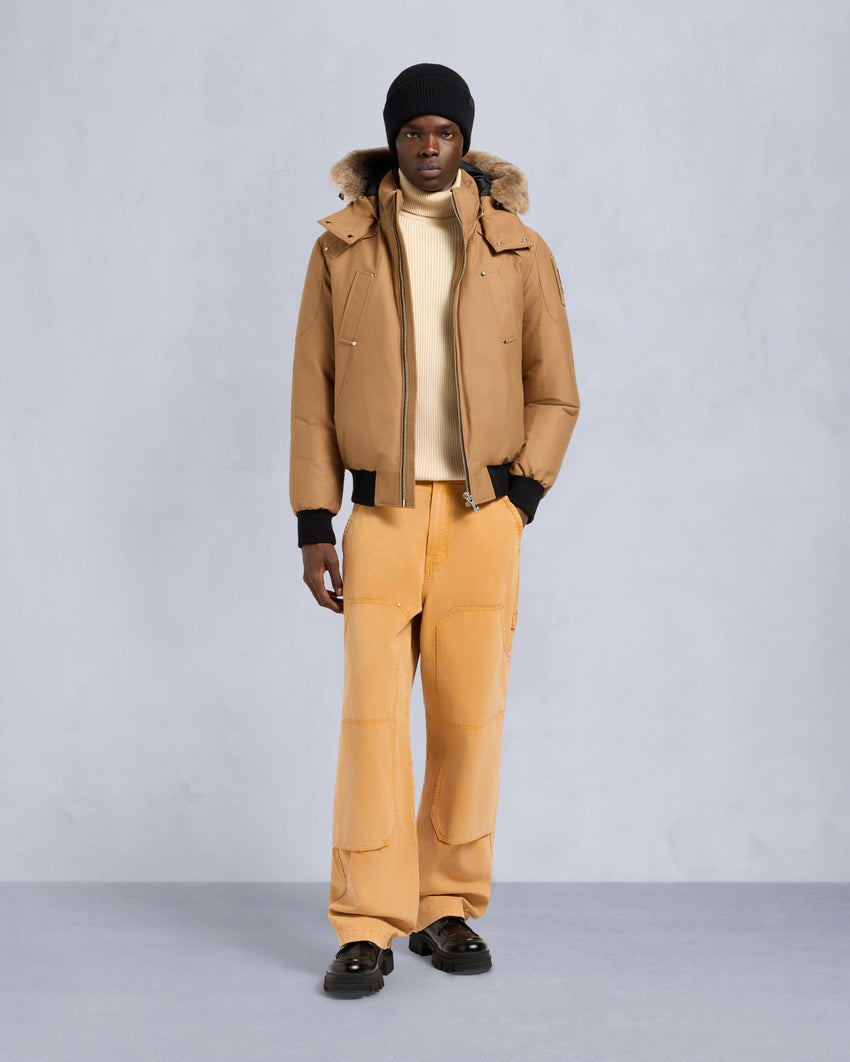 ORIGINAL BALLISTIC SHEARLING TRIM BOMBER JACKET-BLUESTONE/BLACK