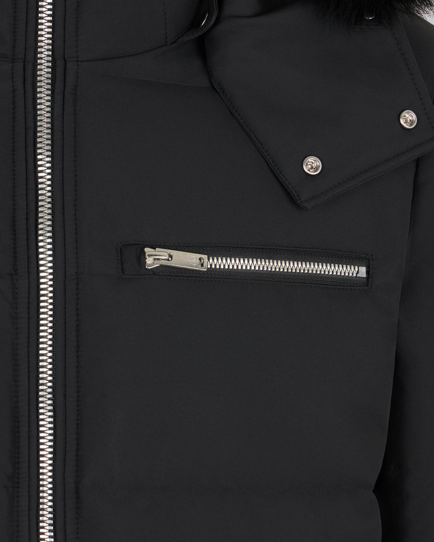 CLOUD SHEARLING TRIM BOMBER JACKET-ESPRESSO/BLACK