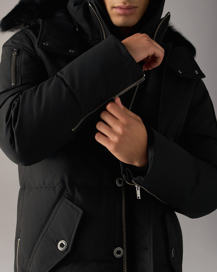 ORIGINAL SHEARLING TRIM 3Q JACKET-BLUESTONE/BLACK