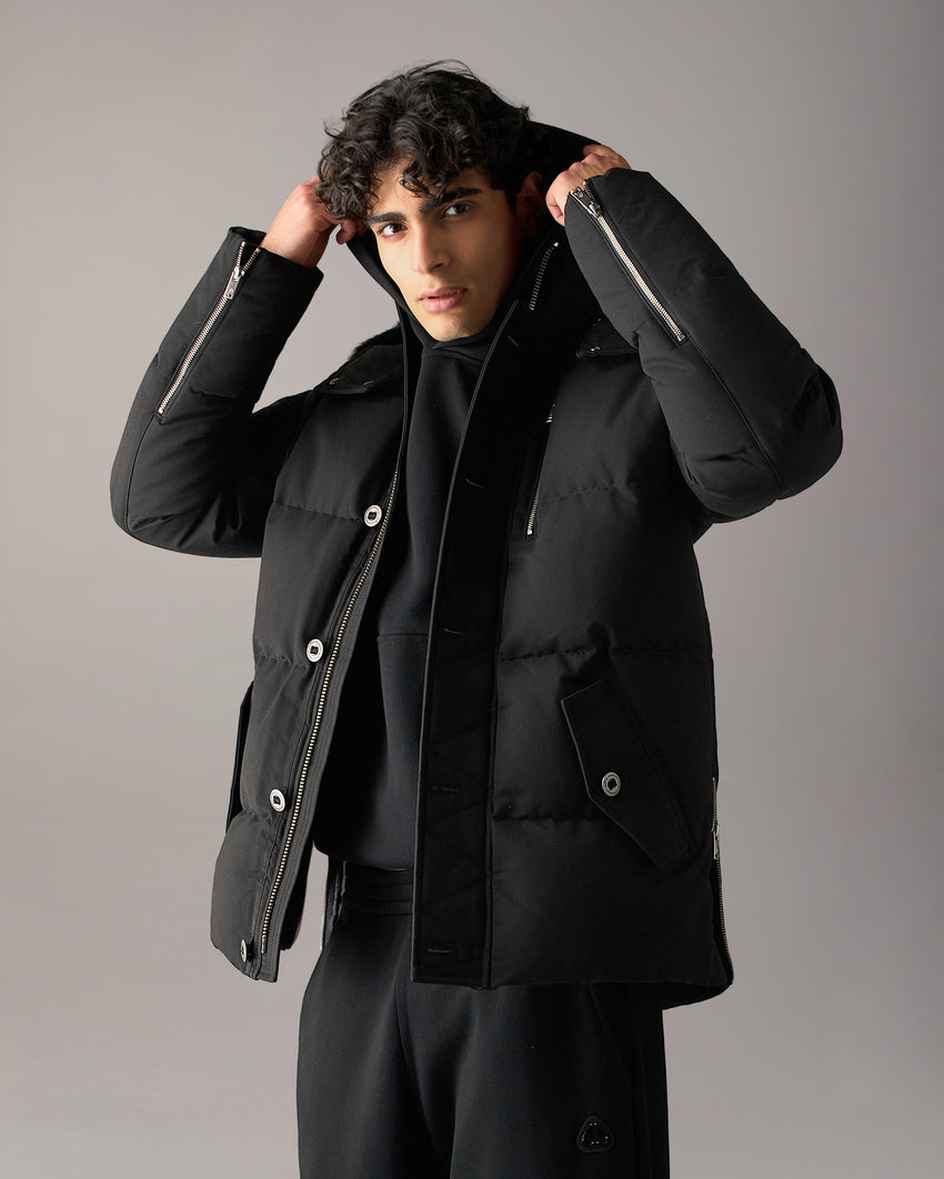 ORIGINAL SHEARLING TRIM 3Q JACKET-BLUESTONE/BLACK