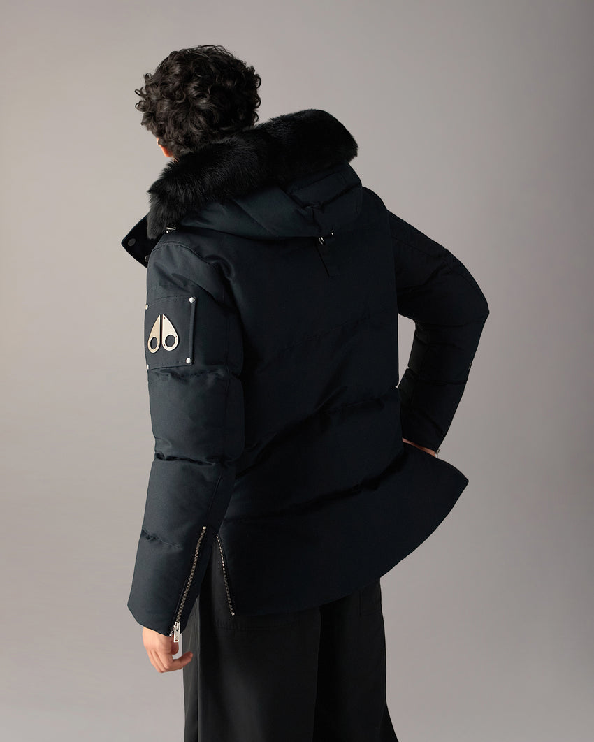 ORIGINAL SHEARLING TRIM 3Q JACKET-BLUESTONE/BLACK