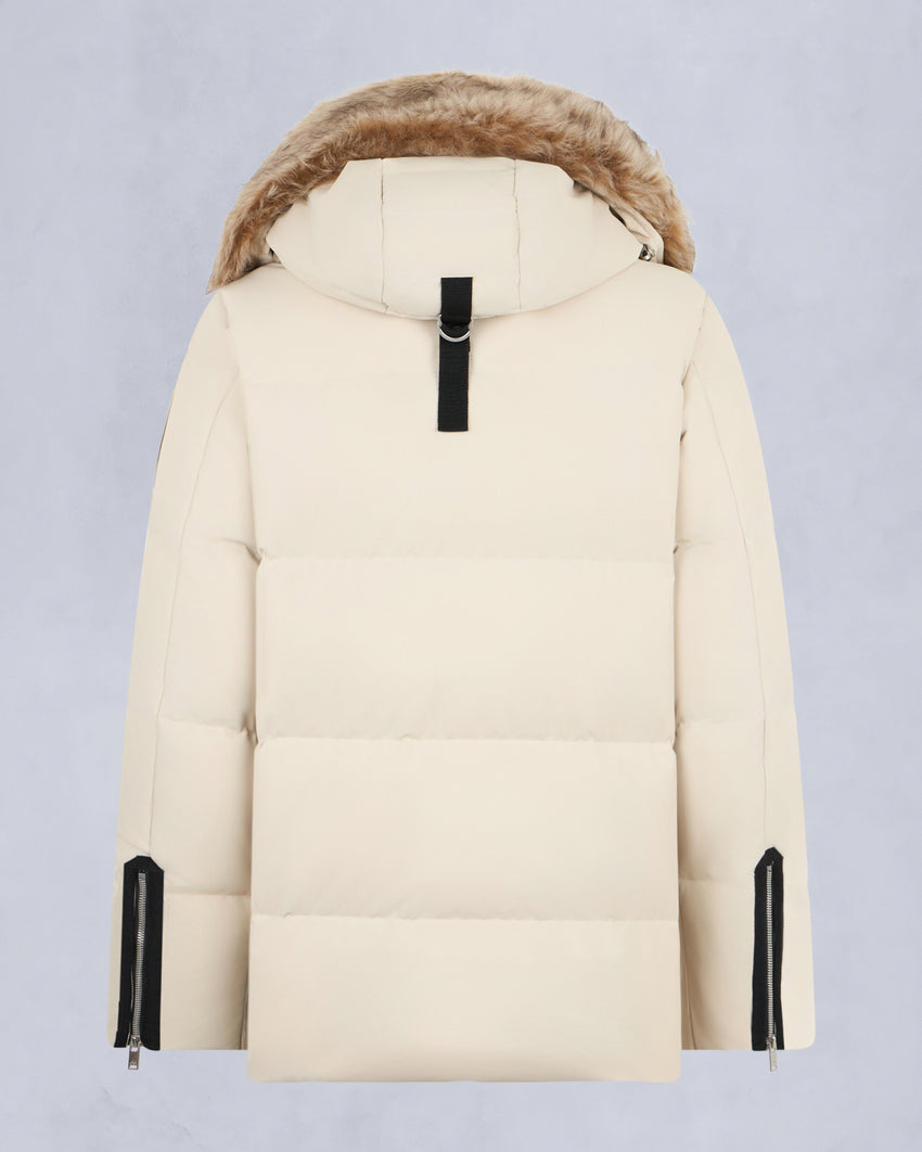 CLOUD SHEARLING TRIM 3Q JACKET-ESPRESSO/BLACK