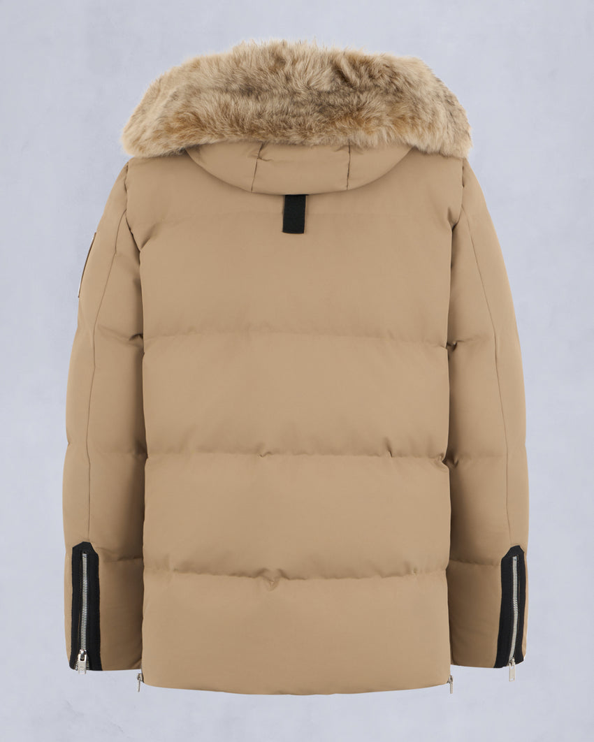 CLOUD SHEARLING TRIM 3Q JACKET-ESPRESSO/BLACK