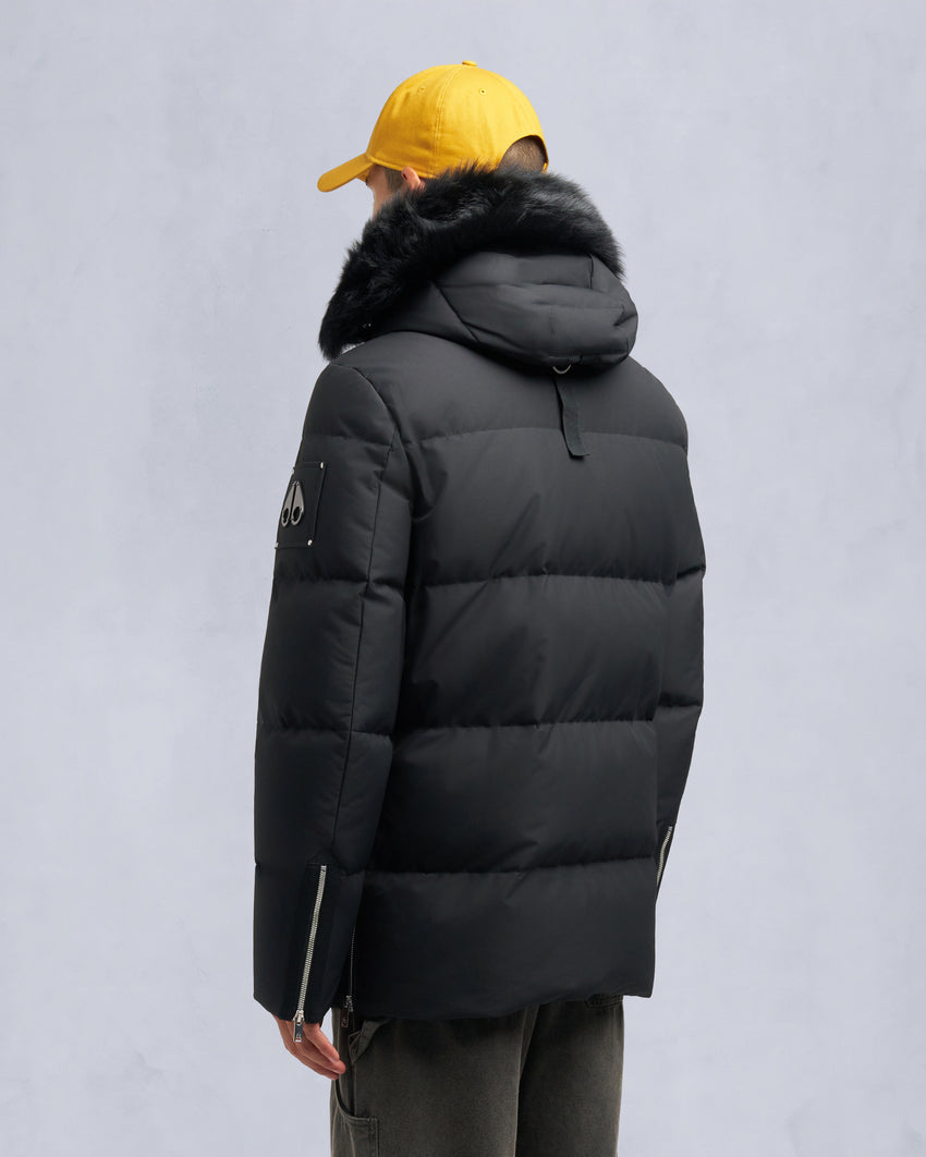 CLOUD SHEARLING TRIM 3Q JACKET-ESPRESSO/BLACK