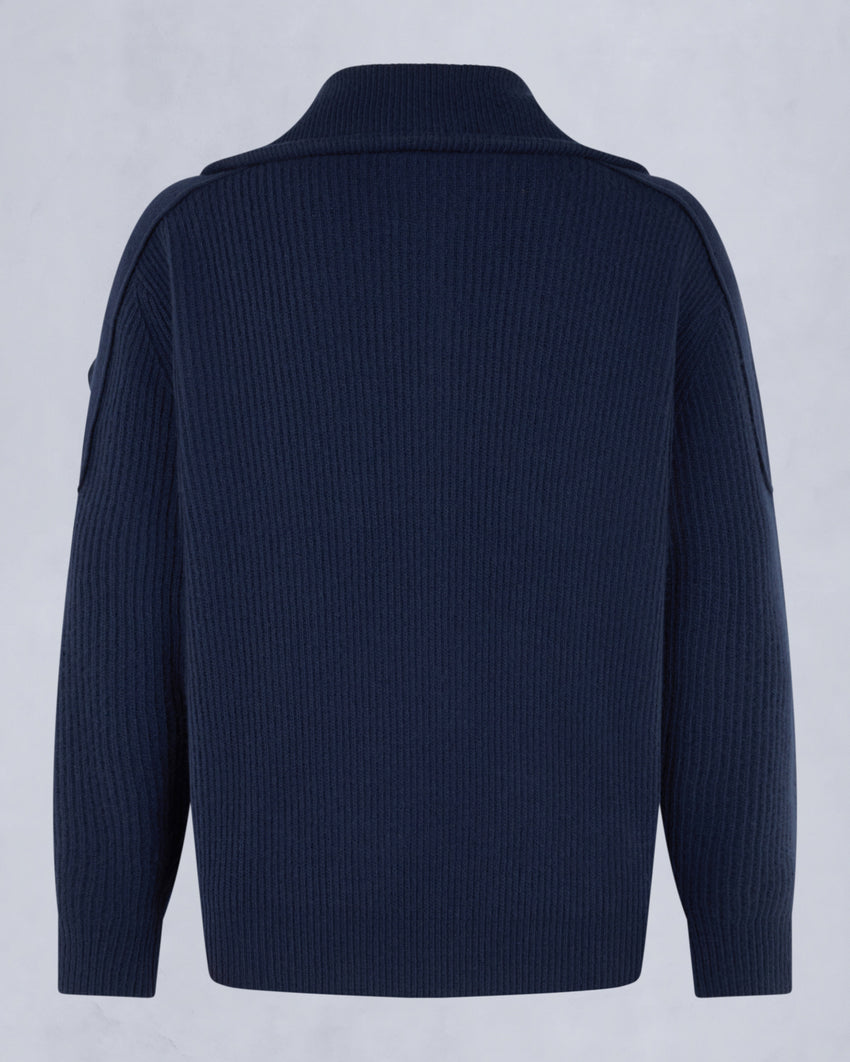 COLSON FULL-ZIP SWEATER-NAVY