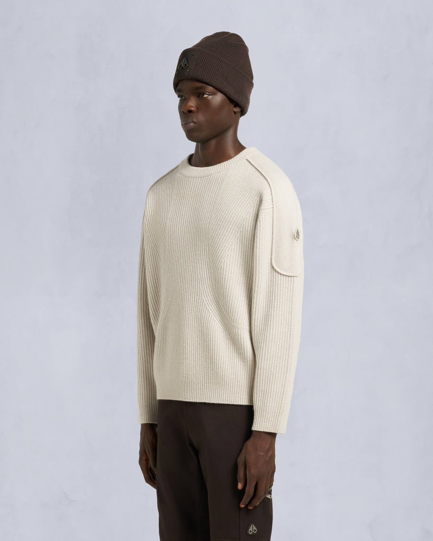 COLSON CREWNECK SWEATER-ALABASTER MELANGE
