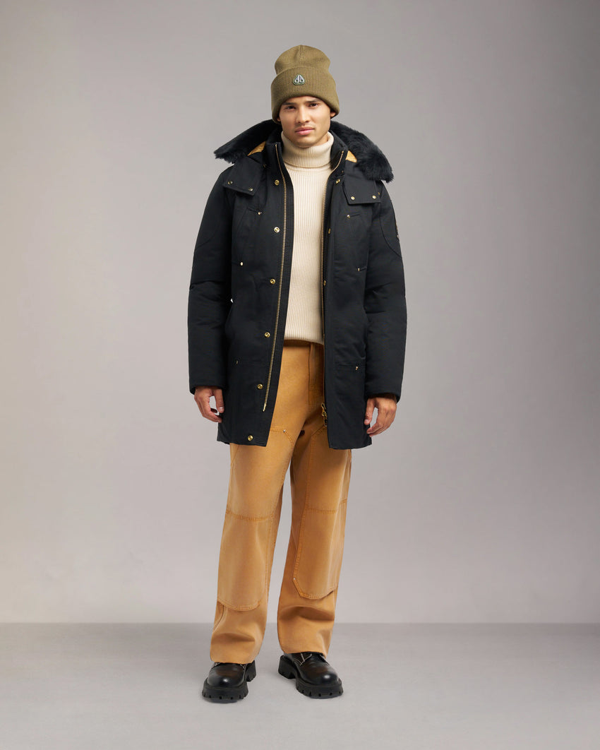 GOLD SERIES SHEARLING TRIM STIRLING PARKA-BLACK/BLACK