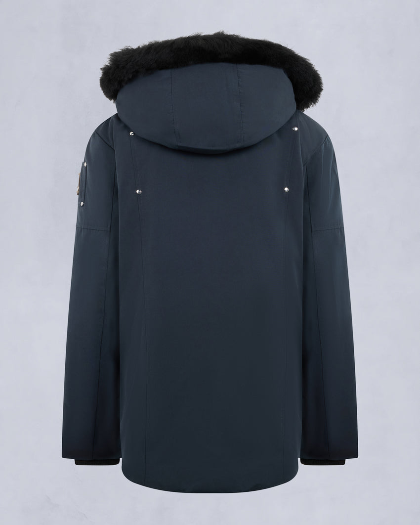 KIDS UNISEX ORIGINAL  SHEARLING TRIM PARKA-BLACK/BLACK